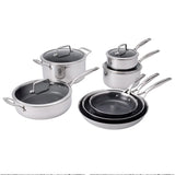 Paradigm Hybrid Ceramic Non-Stick Tri-ply Clad Cookware Set, 11-piece