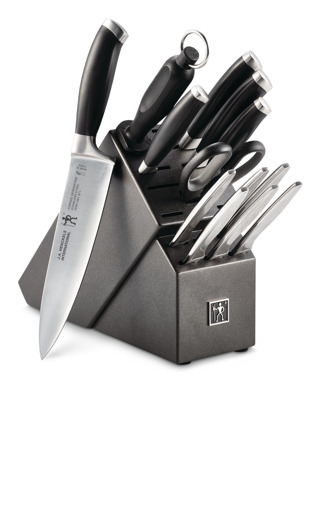 Stainless Steel Forged Generation Knife Block Set, Ergonomic Grip, 14-pc A9810