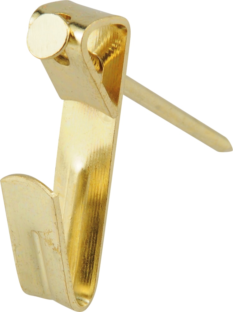 Conventional Picture Hanger, For DrywAll and Paster WAll, 100-lb Capacity, Brass Plated F6476