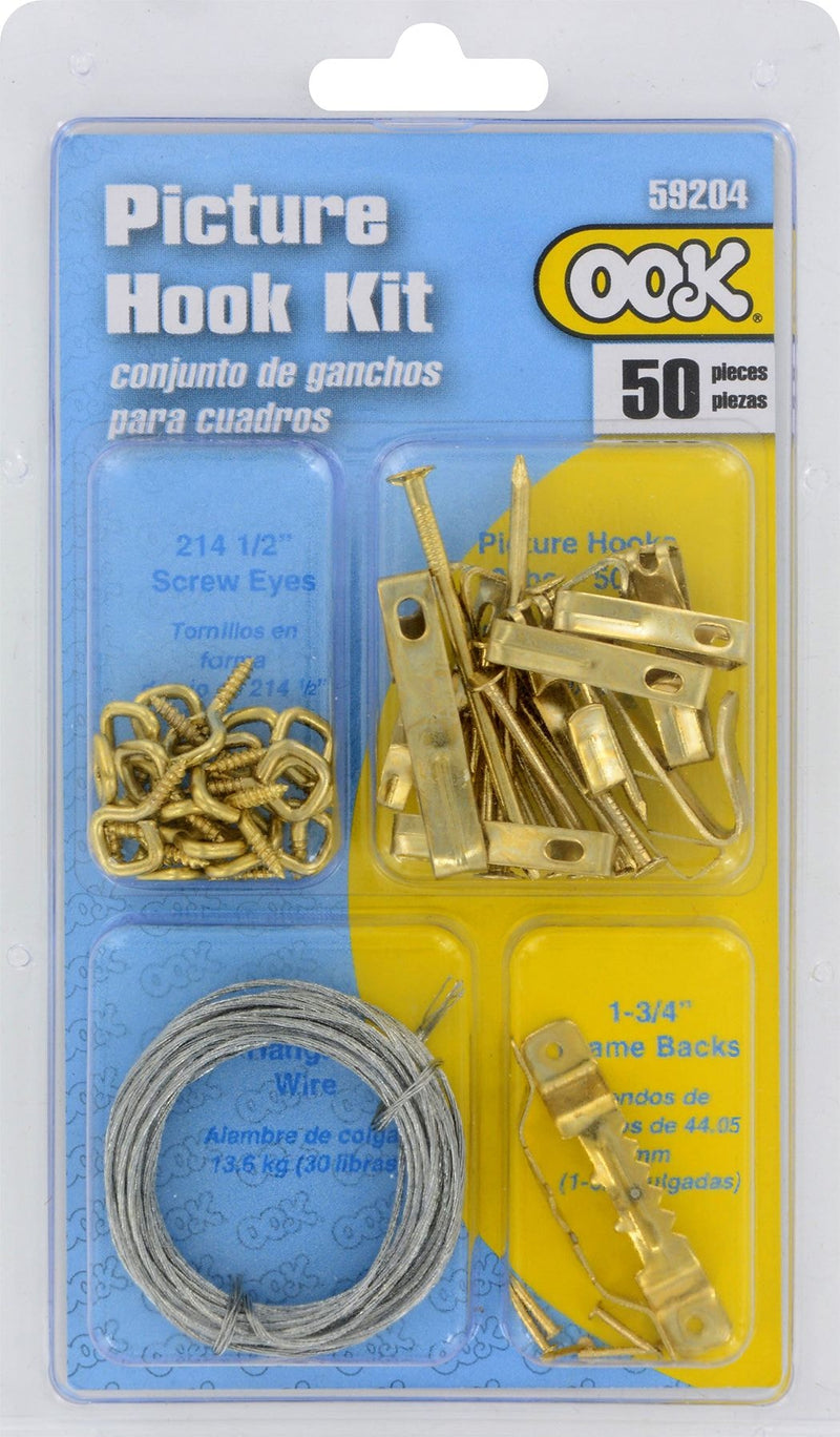 Picture Hanging Kit with Sawtooth Hangers and Screws, 50-pc T6695