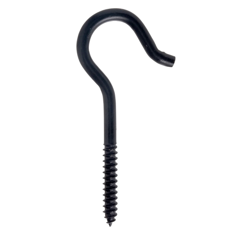 Screw Hook, 0.25 x 4.25-in, Black B2984
