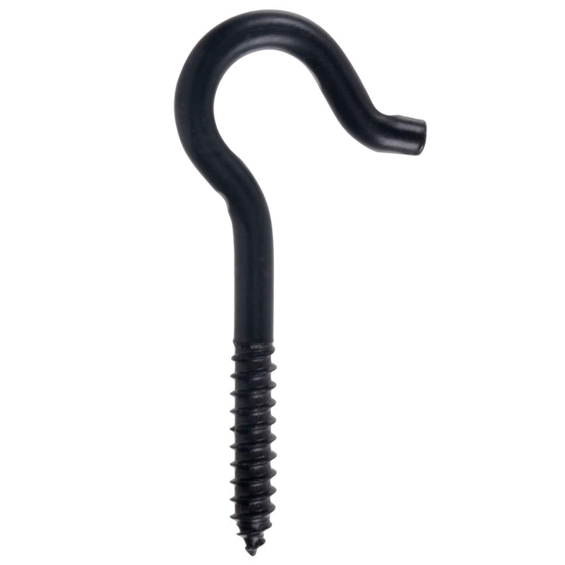 Screw Hook, 3/8 x 4-7/8-in, Black D4943