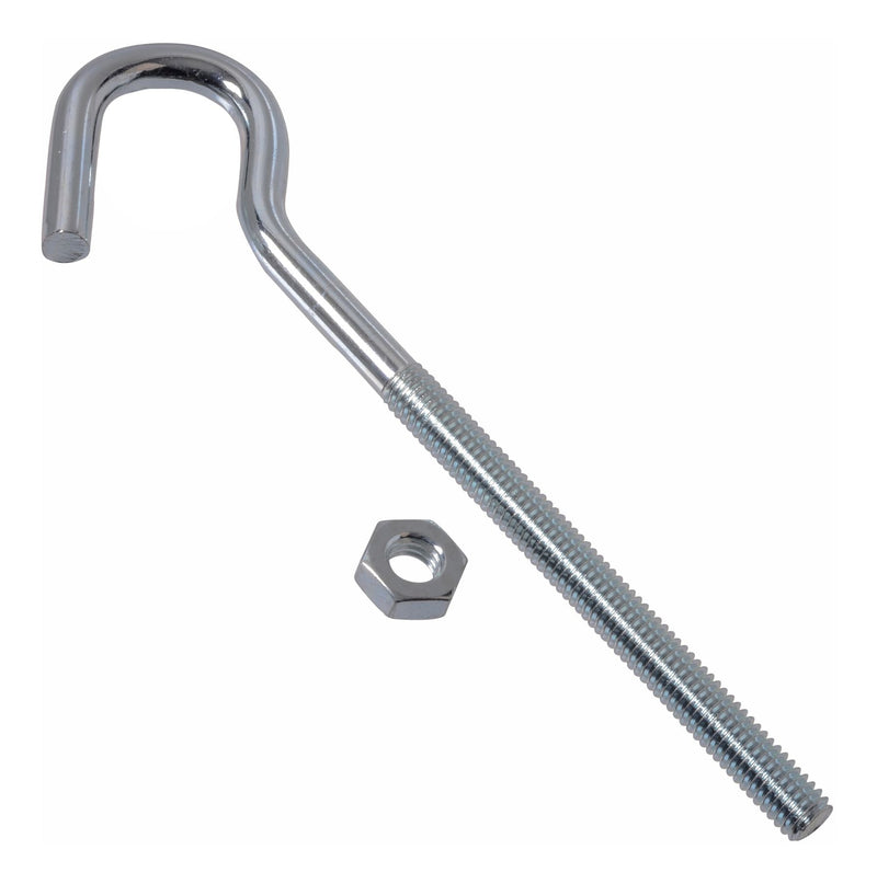 Zinc-Plated Lag Bolt Clothesline Hook, Corrosion Resistance, 7-1/4-in A0083