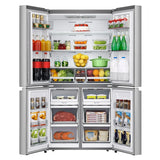 Hisense 24 in. 11.5 cu ft. Stainless Steel Top Mount Counter Depth Refrigerator with Recessed Handles