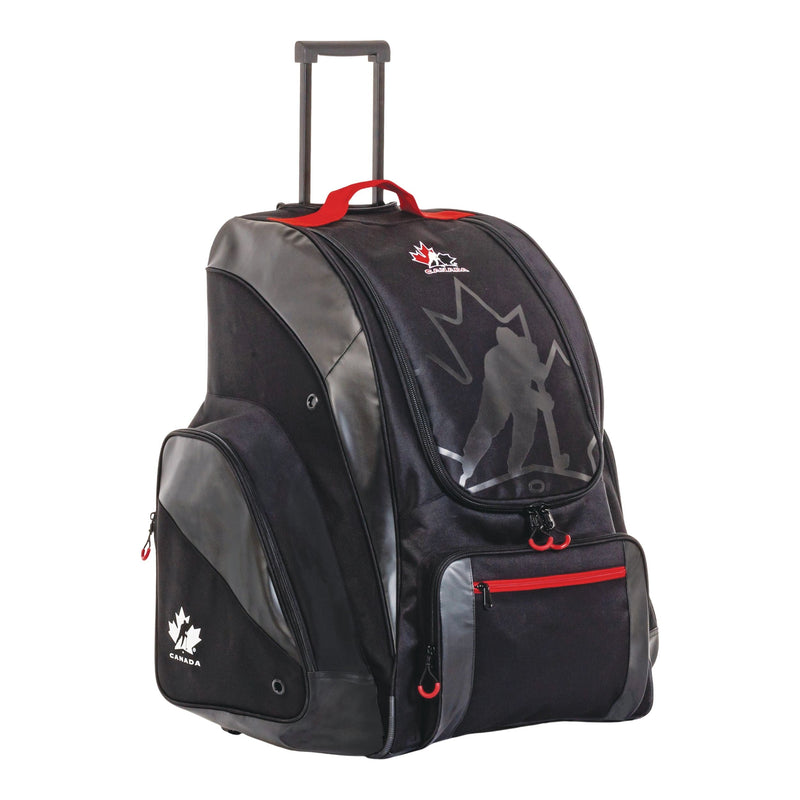 Backpack Hockey Bag, Wheeled, Youth/Junior, Black, 26-in Q5524