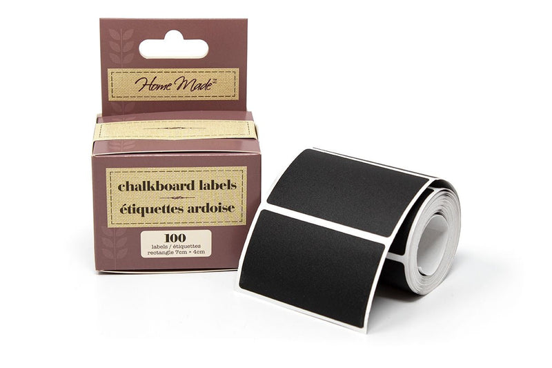 Home Made Chalkboard Sticker Labels for Storage Containers and Mason Jars, 100-pk N8910
