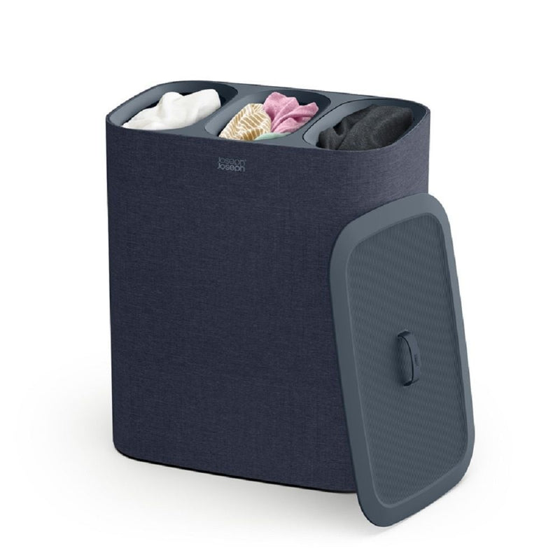 Tota Trio Laundry Hamper Separation Basket, Black, 90-L G2129