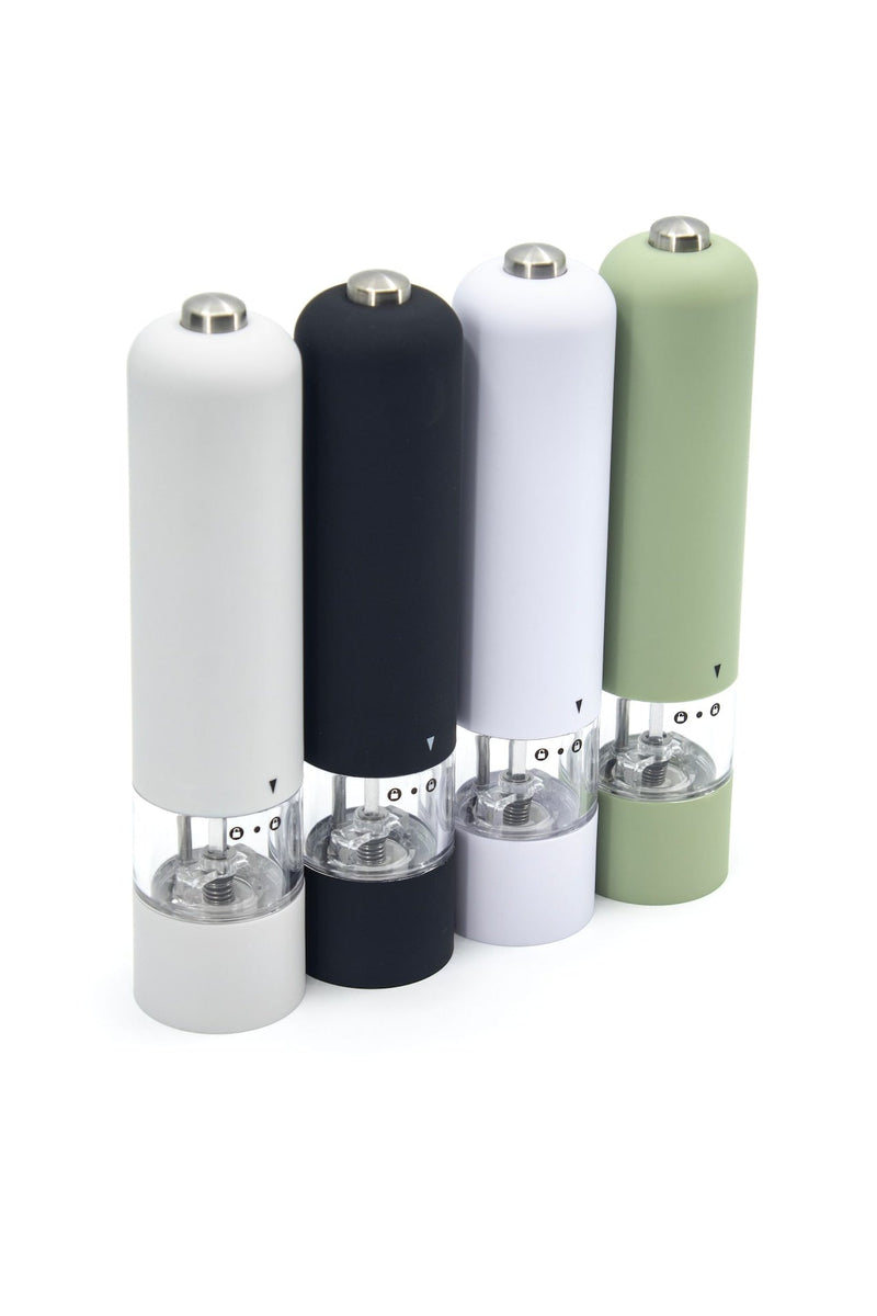 Electric Salt or Pepper Grinder Mill, Adjustable Nozzle, Assorted Colours Q3810