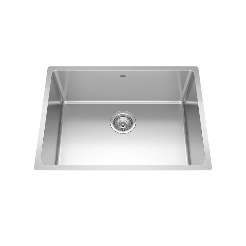 Brookmore Undermount Single Bowl Kitchen Sink, 24.6-in x 18.1-in x 9-in, Stainless Steel U2300