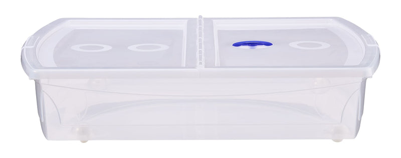 Shallow Under-the-Bed Storage Tote with Wheels L0563
