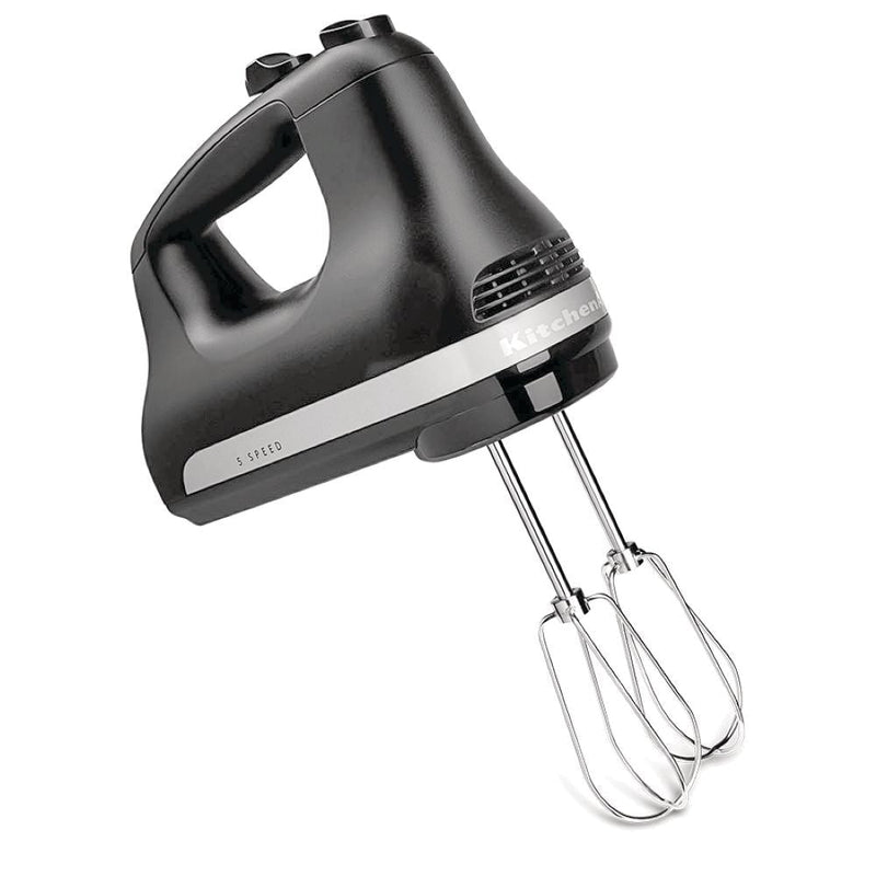 Compact 5-Speed Hand Mixer with Stainless Steel Accessories, Black N121