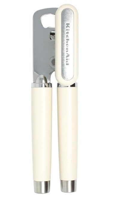 Gourmet Hard Handle Stainless Steel Can Opener, Black, Almond Cream T5264