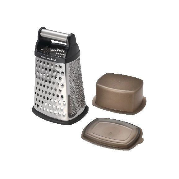 Stainless Steel Boxed Grater with Bottom Container F6793