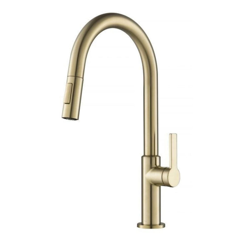Oletto Single Handle Pull-Down Kitchen Faucet, Spot Free Antique Champagne Bronze A1503