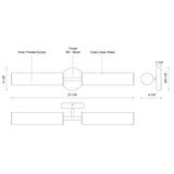 Braga 5-in Vanity Light, Black