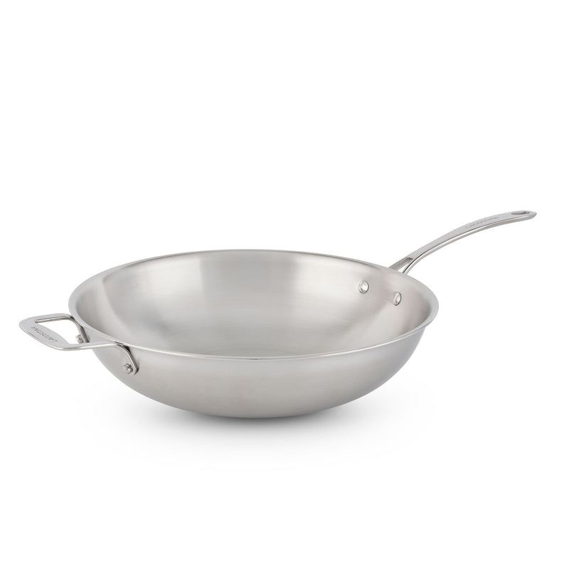 3-Ply Clad Commercial Wok Fry Pan, 32-cm W1501