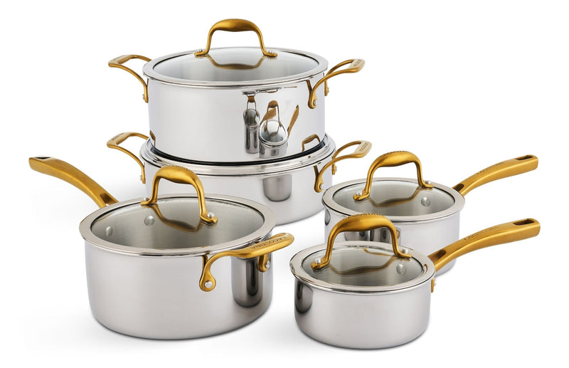 Finezza 5-Ply Clad Stainless Steel Cookware Set, 10-pc S1600
