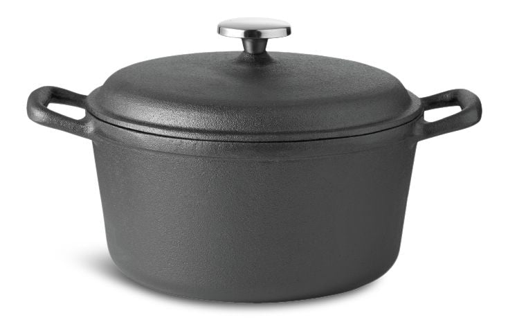 Pre-Seasoned Casserole Dish, Cast Iron, Black, 6-qt N2804