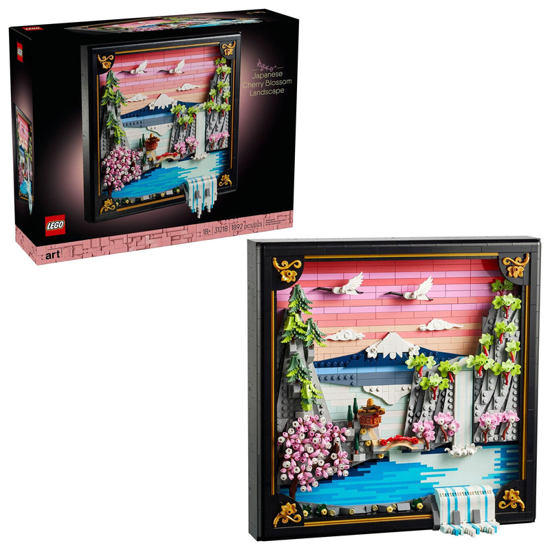 Art Japanese Cherry Blossom Landscape Framed 3D Art Building Set - 31218, 1892-pcs, Ages 18+ V0695