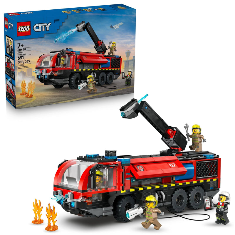 City Airport Fire Truck Building Set - 60499, 691-pcs, Ages 7+ W2009