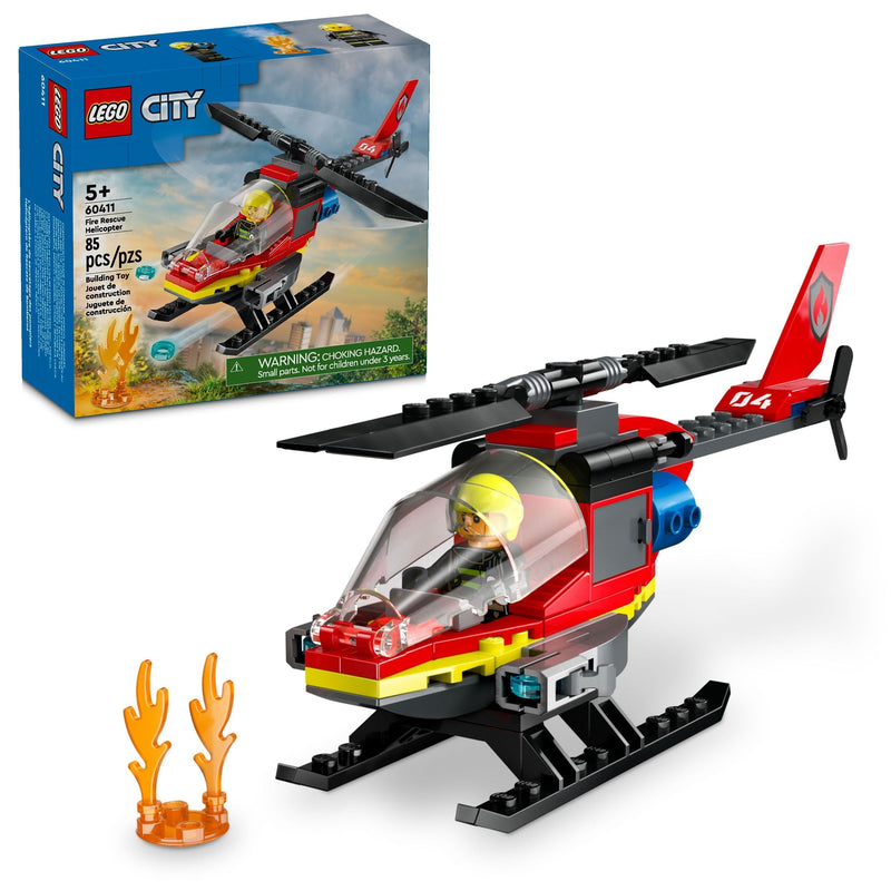 City Fire Rescue Helicopter - 60411, 85-pcs, Ages 5+ P3225