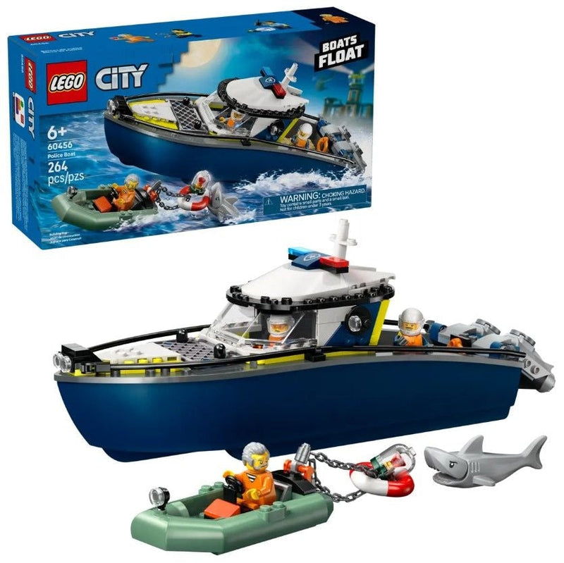 City Police Boat Chase - 60456, 264-pcs, Ages 6+ D8403