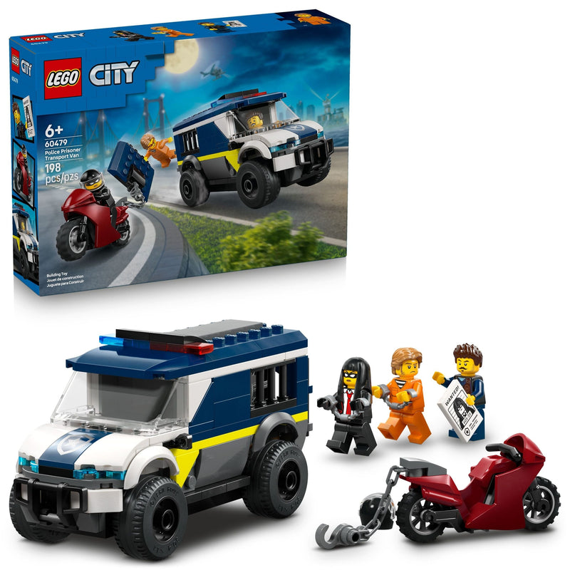 City Police Prisoner Transport Van Building Set - 60479, 198-pcs, Ages 6+ M6058
