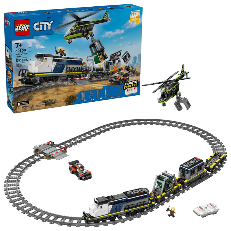 City Police Train Heist Building Toy Set - 60508, 1313-pc, Ages 7+ Y0746