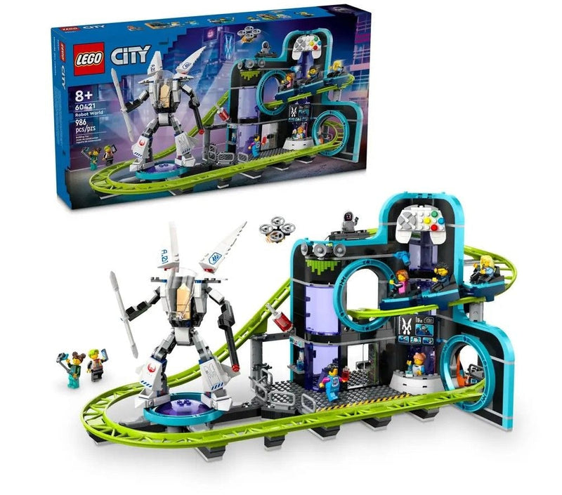 City Robot World Roller-Coaster Park Building Set - 60421, 986-pcs, Ages 8+ N723