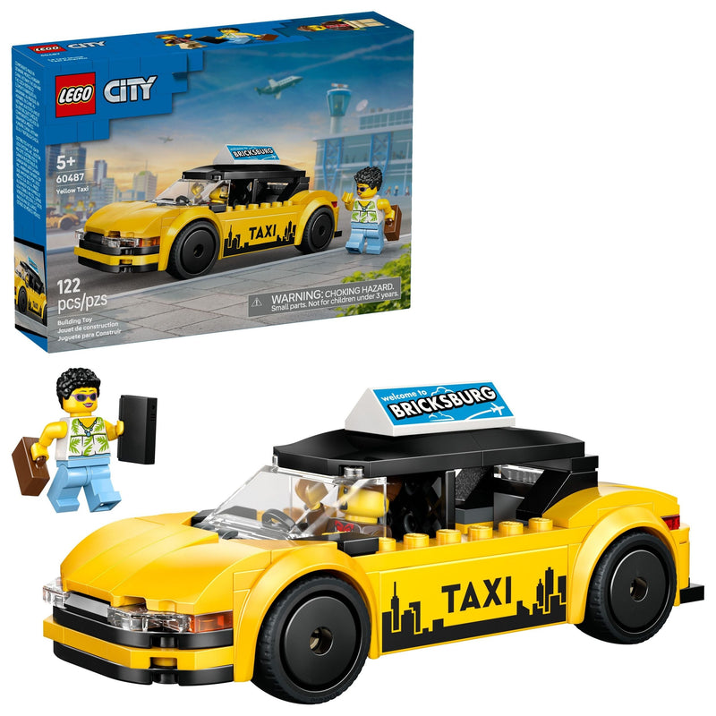 City Yellow Taxi Building Set - 60487, 122-pcs, Ages 5+ V3303