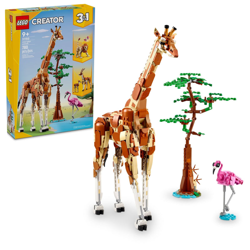 Creator 3-in-1 Wild Safari Animals - 31150, 780-pcs, Ages 9+ N2919