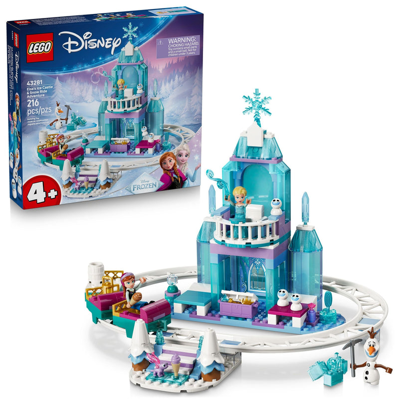 Frozen Elsa's Ice Castle & Snow Ride Adventure Building Set - 43281, 216-pcs, Ages 4+ T0537
