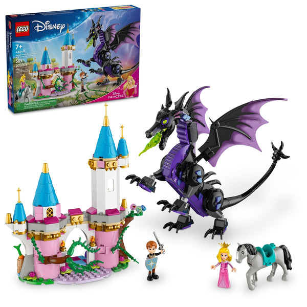 Princess Maleficent’s Dragon Form and Arora's Castle Toy Building Set, 43240, 583-pc, Ages 7+ Z5471
