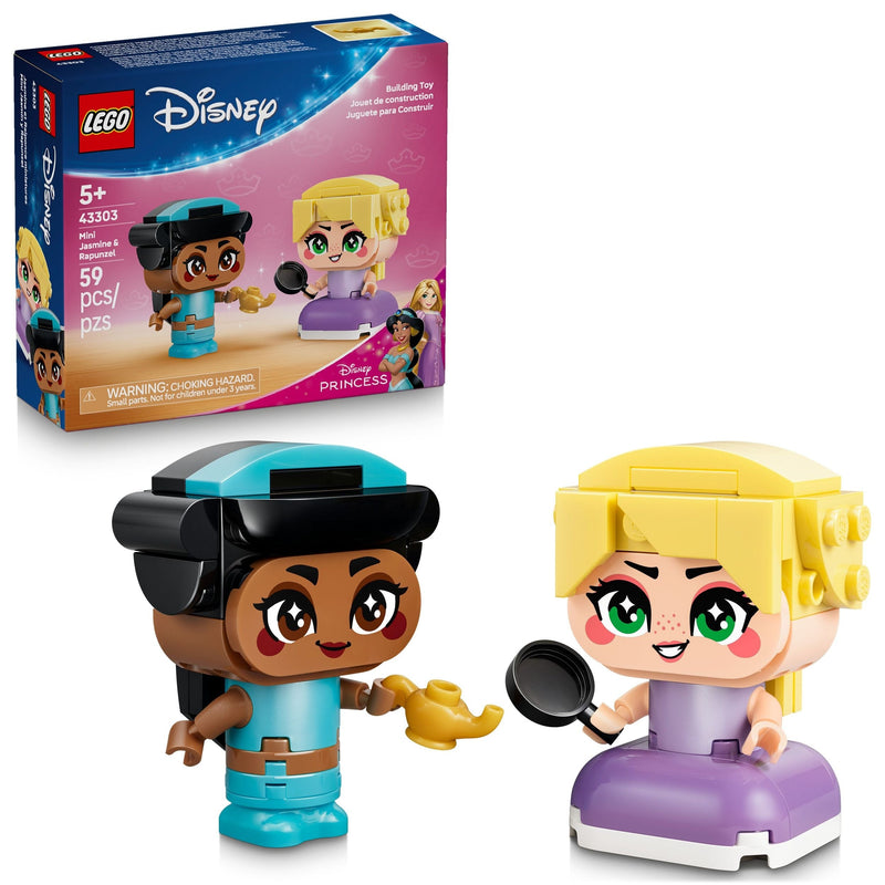 Princess Mini Jasmine & Rapunzel Toy Building Set - 43303, 59-pcs, Ages 5+ J4006