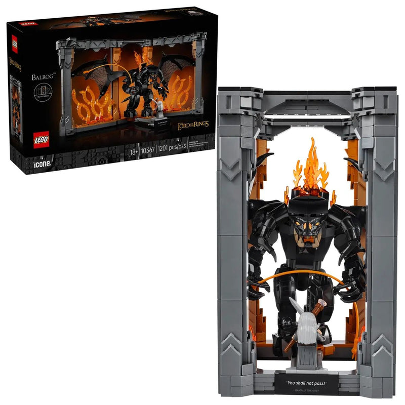 Icons The Lord of the Rings: Balrog Book Nook - 10367, 1201-pcs, Ages 18+ Y9571