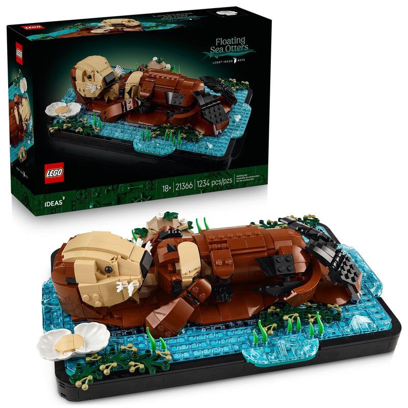 Ideas Floating Sea Otters Building Toy Set - 21366, 1234-pc, Ages 18+ I3358