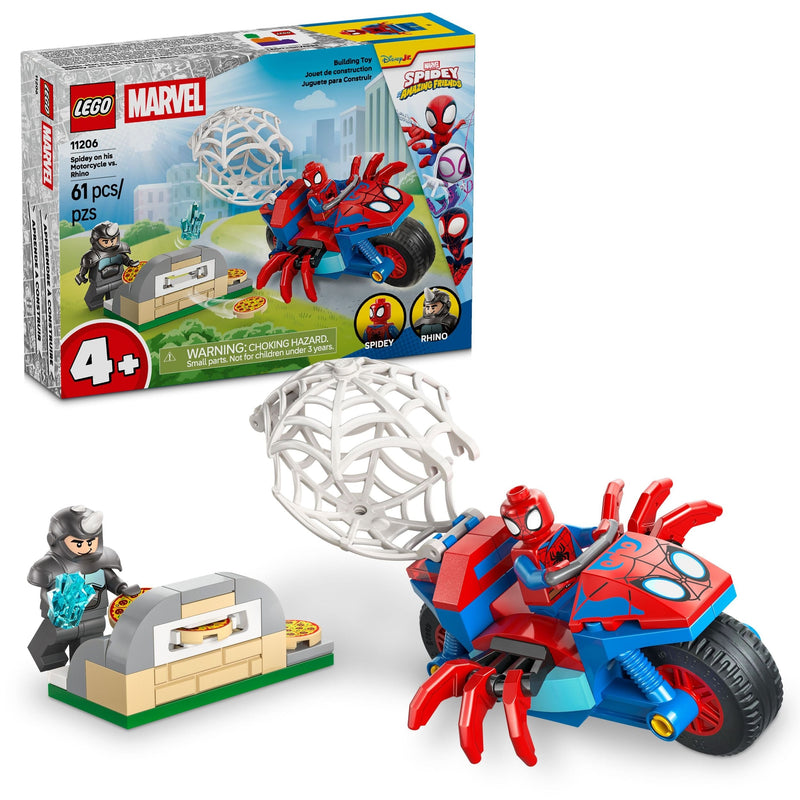 Marvel And His Amazing Friends on his Motorcycle vs. Rhino - 11206, 61-pcs, Ages 4+ N1944