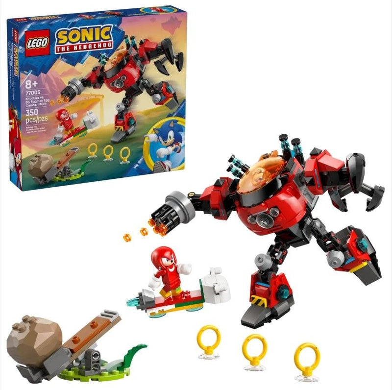 Sonic Knuckles vs. Dr. Eggman Egg Crusher Mech - 77005, 350-pcs, Ages 8+ N0462