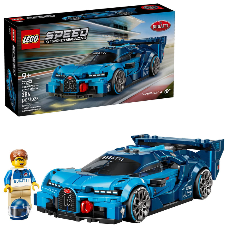 Speed Champions Bugatti Vision Gran Turismo Hyper Sports Car - 77253, 284-pcs, Ages 9+ Y5688