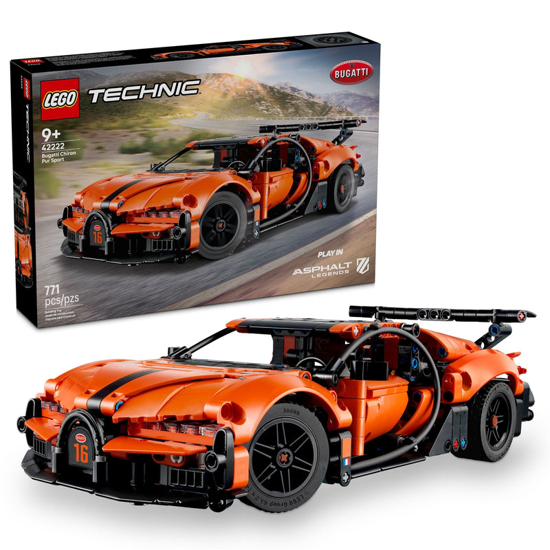 Technic Bugatti Chiron Pur Sport Hyper Car - 42222, 771-pcs, Ages 9+ J2188