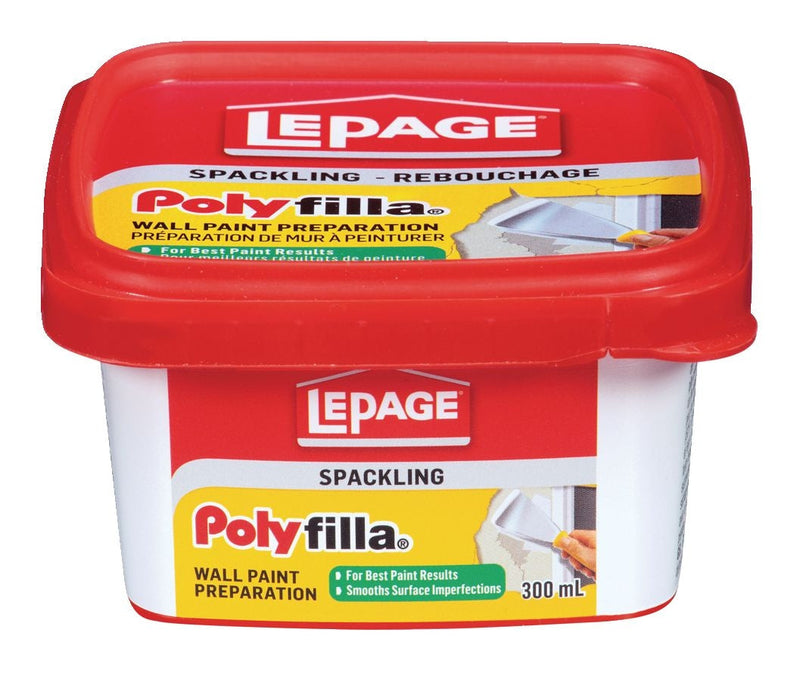 Wall Paint Preparation Spackling, Hole/Crack Repair Filler, White E0676