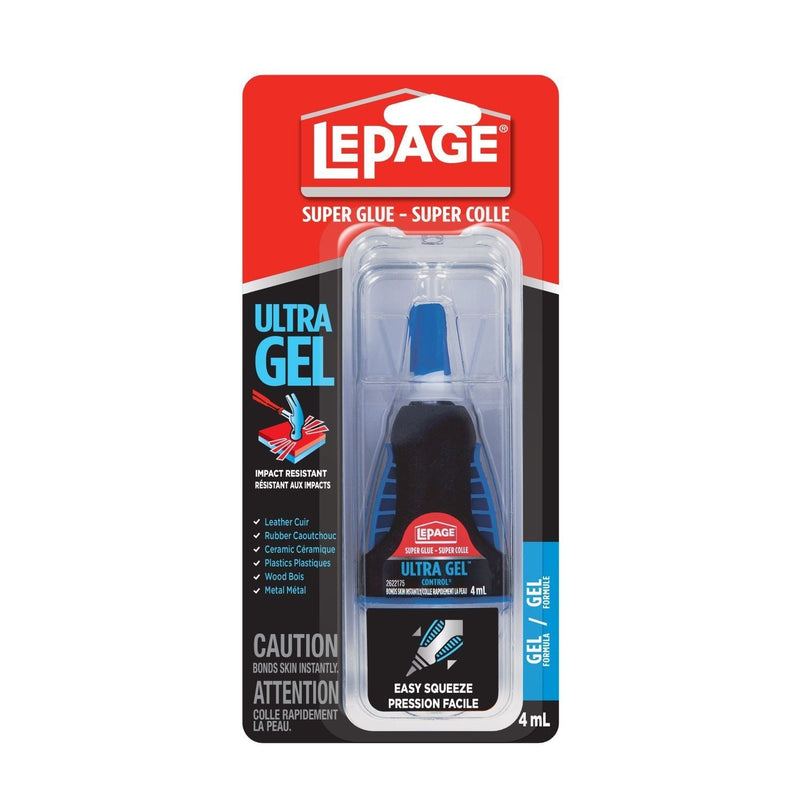 Ultra Gel Super Glue Adhesive, Bonds Plastic/Metal/Wood/Rubber/Ceramic/Glass, 4-mL T9128