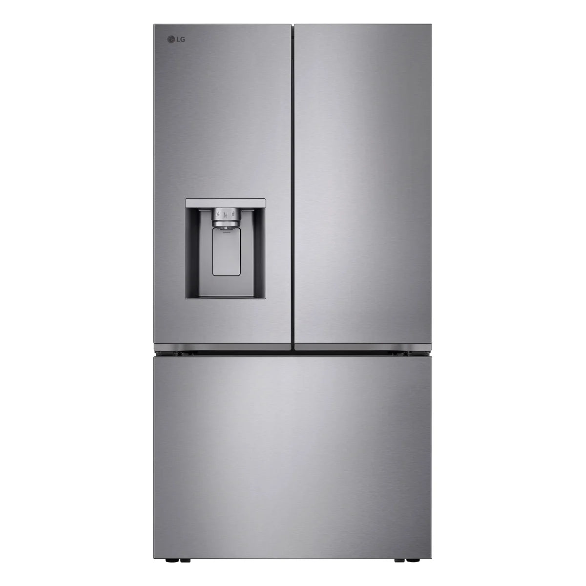 LG 36 in. 24 cu ft. Prime Silver Counter Depth MAX French Door Refrigerator with Ice and Water Dispenser