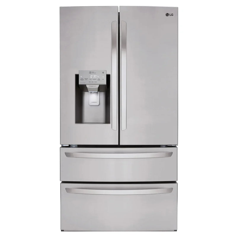 LG 36 in. 28 cu. ft. Stainless-steel French Door Refrigerator with Smudge-resistant Finish and SmartThinQ Wi-Fi G9503