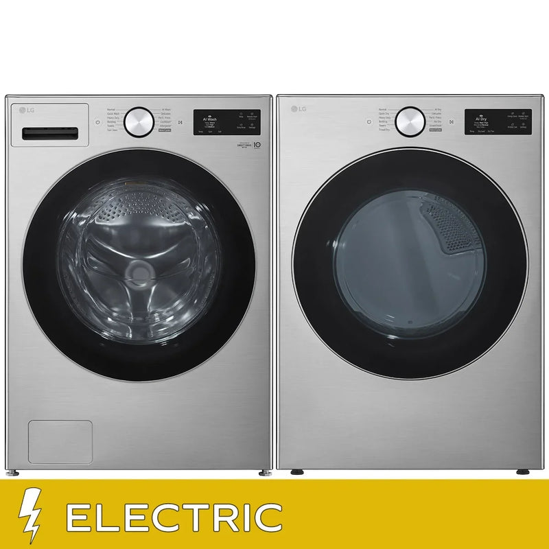 LG Laundry Bundle 5.8 cu ft. Front Load Washer and 7.4 cu ft. Electric Dryer N5361