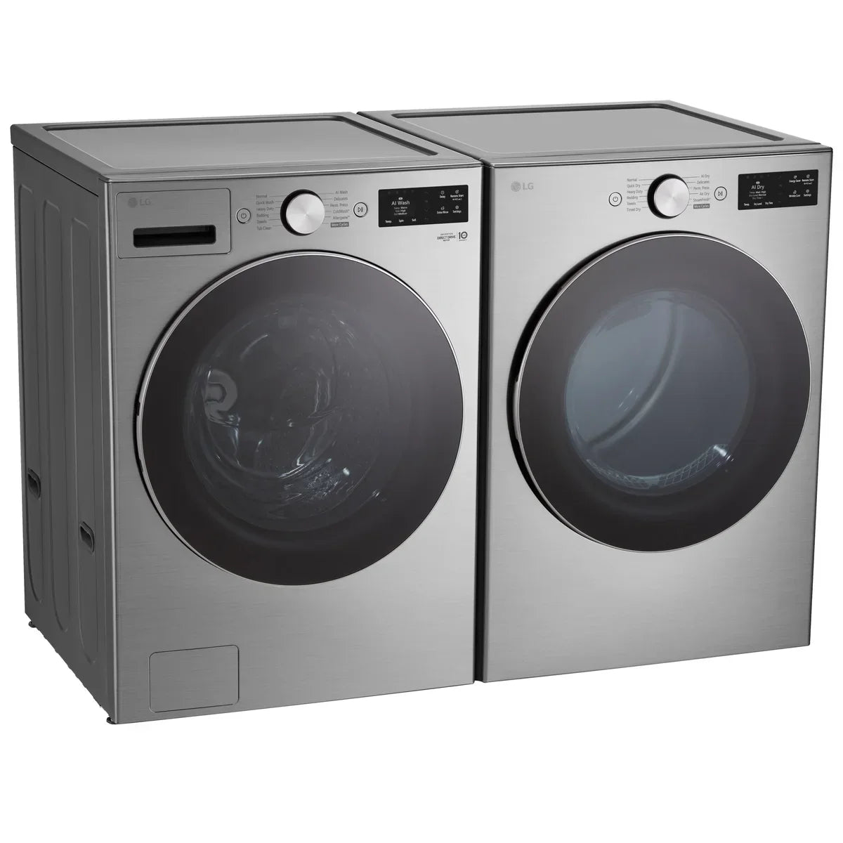 LG Laundry Bundle 5.8 cu ft. Front Load Washer and 7.4 cu ft. Electric Dryer