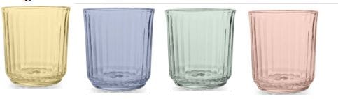Panello Mixed Colour Rocks Glass Set, 4-pk X9147