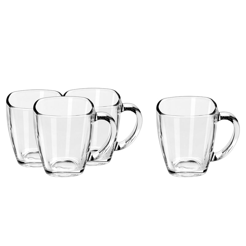 Square Mug Set, Clear, 4-pc J2021