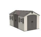 Outdoor Storage Shed with Dual Side Entry, 15 x 8-ft
