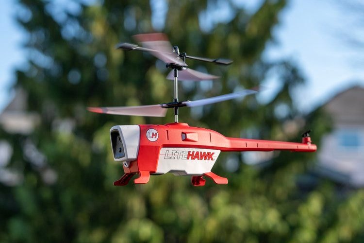 Litehawk Bravo 3-Channel Remote Controlled Front Avoidance Toy Helicopter for Ages 8+